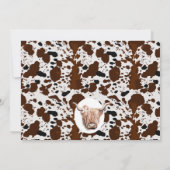 Invitation Floral Boho Highland Cow Imprimer Photo 1er annive (Dos)