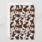 Invitation Floral Boho Highland Vache Baby shower d'impressio (Dos)