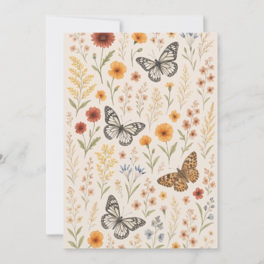 Invitation Floral Boho Terracotta Mariage (Dos)