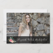 Invitation Floral Bonne Chance Envoyer Hors Parti De Retraite (Dos)