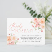 Invitation Floral Books for Baby Shower Card (Debout devant)