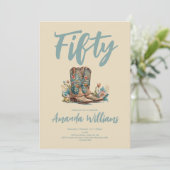 Invitation Floral Boots Occidentaux Cinquantième anniversaire (Debout devant)