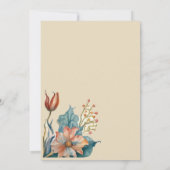 Invitation Floral Boots Occidentaux Cinquantième anniversaire (Dos)