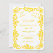 Invitation Floral botanique blanc et or 30e anniversaire (Devant)