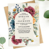 Invitation Floral Botanique moderne Rustique Boho Mariage