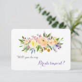 Invitation Floral Bouquet Serez-Vous Ma Servante D'Accueil (Debout devant)