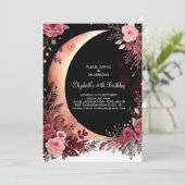 Invitation Floral Bourgogne Custom 40e anniversaire (Debout devant)