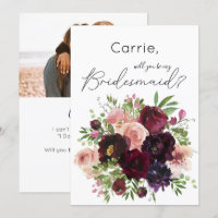 Floral Bourgogne & Photo Serez-Vous Ma Femme D'Acc