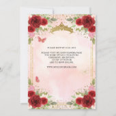 Invitation Floral Bourgogne rose Couronne Quinceañera (Dos)