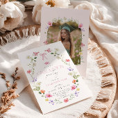 Invitation Floral Bow Graduation party Arch Photo