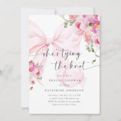 Invitation Floral Bow She's Tying The Knot Bridal Shower (Devant)