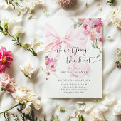 Invitation Floral Bow She's Tying The Knot Bridal Shower