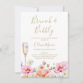 Invitation Floral Bright Spring Bridal Brunch Fête des mariée (Devant)