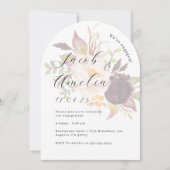 Invitation Floral Burgundy Blush Arch (Devant)