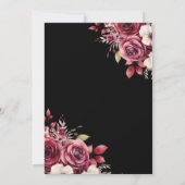 Invitation Floral Burgundy Butterfly Princess Quinceanera (Dos)