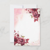 Invitation Floral Burgundy Butterfly Princess Quinceanera (Dos)