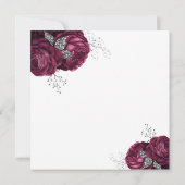 Invitation Floral Burgundy Peonies Mariage élégant (Dos)
