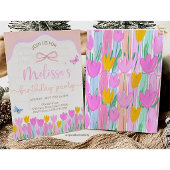 Invitation Floral Butterfly Birthday Party
