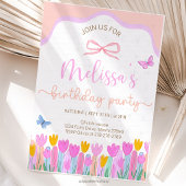 Invitation Floral Butterfly Birthday Party