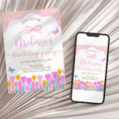 Invitation Floral Butterfly Birthday Party