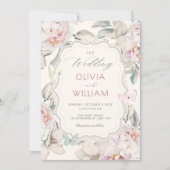 Invitation Floral butterfly wedding (Devant)