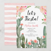 Invitation Floral Cactus Succulent Fête Fête des mariées (Devant / Derrière)