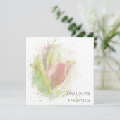 Invitation *~* Floral Calla Lily AR12 PHOTO RSVP + Mariage QR (Debout devant)