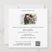 Invitation ~* Floral Calla Lily AR12 QR PHOTO RSVP Mariage (Dos)