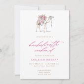 Invitation Floral Camel Marocain Bachelorette Week-end (Devant)