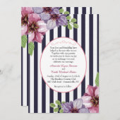 Invitation Floral Cameo (Devant / Derrière)