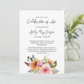 Invitation Floral Celebration of Life Funeral (Debout devant)