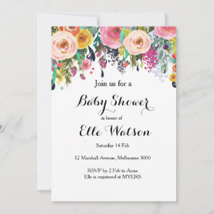 Invitation Floral Chic Baby shower