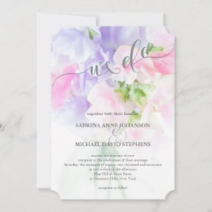 INVITATION FLORAL CHIC MARIAGE POIS DOUX