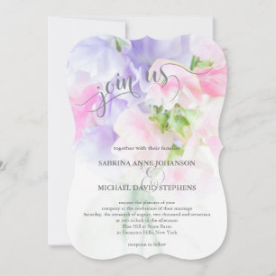 INVITATION FLORAL CHIC MARIAGE POIS DOUX