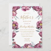 Invitation Floral Christian Mère et Baby Blessing Party (Devant)
