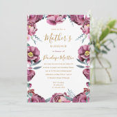 Invitation Floral Christian Mère et Baby Blessing Party (Debout devant)