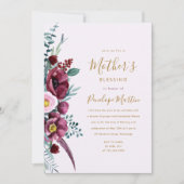 Invitation Floral Christian Mère et Baby Blessing Party (Devant)