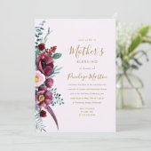 Invitation Floral Christian Mère et Baby Blessing Party (Debout devant)