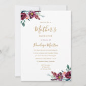 Invitation Floral Christian Mère et Baby Blessing Party (Devant)