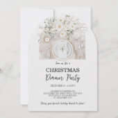 Invitation Floral Christmas Dinner Party (Devant)