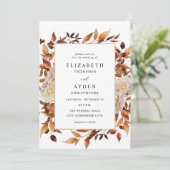 Invitation Floral Chute Beige 2 Mariage (Debout devant)