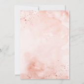 Invitation Floral Cinnamon Rose Dusty Rose or Aquarelle (Dos)