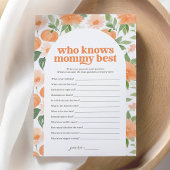 Invitation Floral Citrouille Baby shower Qui Connaît Maman Le