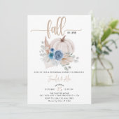 Invitation Floral citrouille | Dîner de répétition (Debout devant)