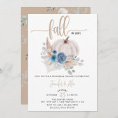 Invitation Floral citrouille | Dîner de répétition (Devant / Derrière)