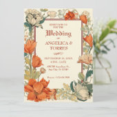 Invitation Floral Classic Mariage artistique (Debout devant)