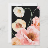 Invitation Floral coloré gras | Black Nothing Fancy Mariage (Dos)