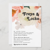 Invitation Floral coloré gras | Mariage traditionnel (Devant)