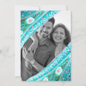 Invitation Floral coloré Turquoise Mariage mexicain (Dos)