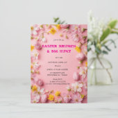 Invitation Floral Colorful Easter BRUNCH & HUNT (Debout devant)